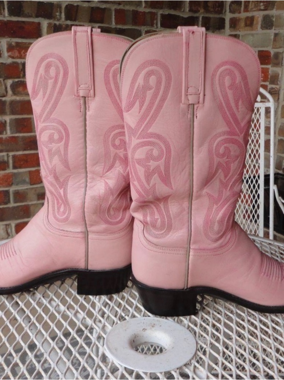 Lucchese Barbie Pink 7 Goat Western Boots - Picture 3 of 8